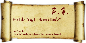 Polányi Hannibál névjegykártya